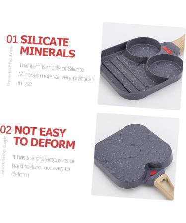 Zerodeko Split Frying Pan Multi-Function Egg Pan Non-Stick Pancake Pan Divided Pan Non-Stick Frying Pan Grill Pan Maker Roasting Pan Divided Skillet Disc Medical Stone Non Stick - Buy Online on GoSupps.com