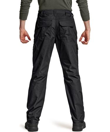 CQR Men's Tactical Pants | Water Resistant Ripstop Cargo | Lightweight EDC Hiking Work | Outdoor Apparel with Mag Pocket | Black 34W x 32L - Buy Online on GoSupps.com