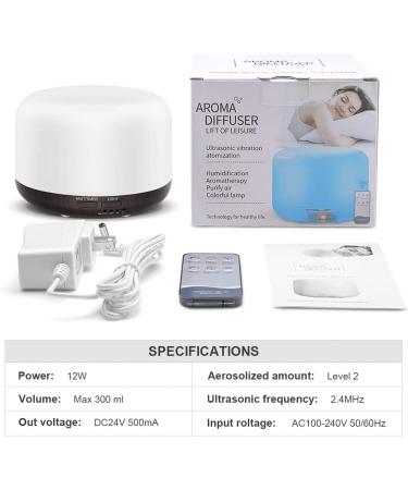 Marchred 300ML Essential Oil Diffuser with Remote Control - Dark Wood Grain Aromatherapy Air Humidifier for Large Rooms - Buy Online on GoSupps.com