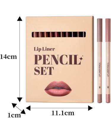 12Pcs Crayon L vres Mat Waterproof Longue Tenueet Lip Liner Cr me Couleurs Riches Repulpant Crayon Contour L vres Vegan & Cruelty-Free Formule For Shaping & Sculpting Lips - Buy Online on GoSupps.com