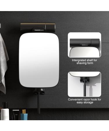 TOUCHBeauty 3X Magnification Shower Mirror with Razor Holder | 360 Swivel Bathroom Accessory | Men & Women | 11 Size | Version 2.0 | Black - Buy Online on GoSupps.com