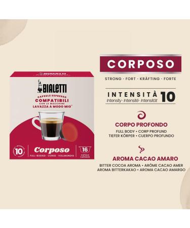 Bialetti Caf Capsules compatible with Lavazza - Full-bodied - 16 Capsules - Buy Online on GoSupps.com