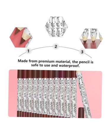12PCS Waterproof Matte Lip Liner Set - Long-Lasting Lipstick & Eyeliner Makeup Accessories for Women - Buy Online on GoSupps.com