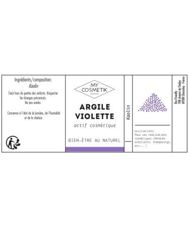 Purple Clay 200g - MY COSMETIK - Premium Natural Violet Clay in Eco-Friendly Kraft Bag | International Shipping Available - Buy Online on GoSupps.com
