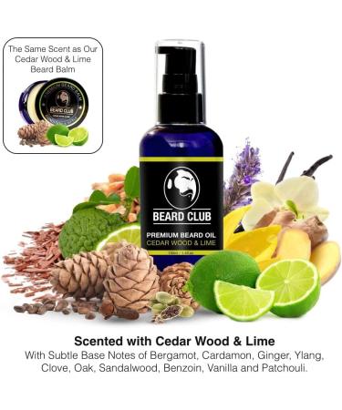Cedar Wood & Lime Beard Oil 100ml - Men's Beard Care Softener & Conditioner - Buy Online on GoSupps.com
