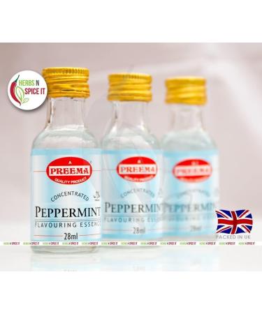Preema Peppermint Food Essence 28ml Bottle - Halal, 13 Flavours, Free P&P - Buy Online on GoSupps.com