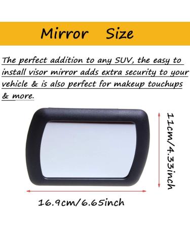 2 Pack Black Deluxe Sun Visor Cosmetic Vanity Mirror Clip for Car Makeup - Auto Supplies 16.9x11cm - Buy Online on GoSupps.com