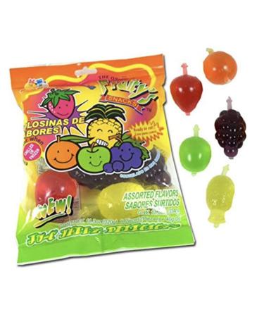 DinDon Fruity Snack TikTok Ju-C Jelly Fruit Candy Bag 11.3 oz 5 Flavors Strawberry, Sour Apple, Pineapple, Grape, and Orange Tasty Fruity Jelly Snack 11.3 Ounce (Pack of 1)