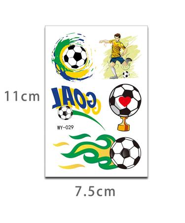 Soccer Match Temporary Tattoos - 60PCS Kids Face Stickers for Soccer Party Favors - Buy Online on GoSupps.com