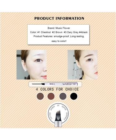 twcrvil Eyebrows Pencils Universal Waterproof Long Lasting Eye Brow Pens Portable Makeup Cosmetics Presents Household Beginners Dark Gray - Buy Online on GoSupps.com