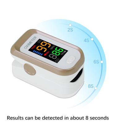 Pulse Oximeter Fingertip Blood Oxygen Monitor | Portable Luxury Gold Oximeter with Lanyard - Ships Internationally - Buy Online on GoSupps.com