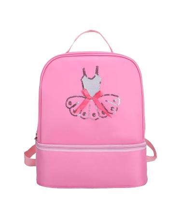 Yitengteng Ballet Dance Backpack for Little Girls Ballerina pink Bag for Dance Toddler Dance Bag Gymnastics Latin Dance Yoga Tap Dance Jazz Storage Bag