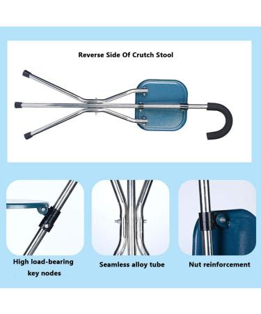 Stainless Steel Triangle Folded Walking Stick with Seat Foam Sponge Handle Rubber Feet ABS Material Texture Processing Elderly Walking Assistance Surprise Gift - Buy Online on GoSupps.com