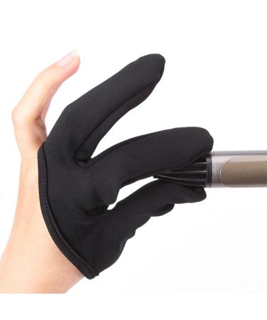 minkissy 1pc Hairdressing Three Finger Cover Hairdressing Finger Glove Hair Straightener Glove Tool Curling Wand Billiard Straightener Gloves Hair Dye Gloves Hairdressing Finger Cover Hand Black 11x10cm - Buy Online on GoSupps.com