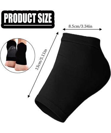 Jootuepo Gel Socks - 3 Pairs Soft Open Toe Heel Socks for Cracked Skin - Foot Care Treatment (Black) - Buy Online on GoSupps.com