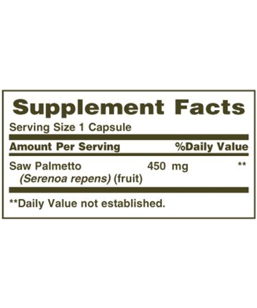 Nature's Bounty Saw Palmetto 450mg - 100 Capsules | Prostate Health Support - Buy Online on GoSupps.com