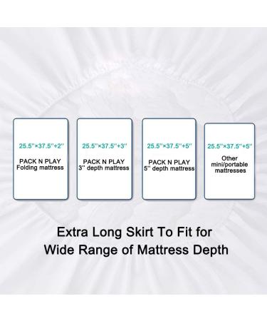 Waterproof Premium Quilted Pack n Play Sheets - 39x27 Inch Mattress Protector for Baby Foldable and Playard Mattress - Portable Mini Crib Cover - Gray - Buy Online on GoSupps.com