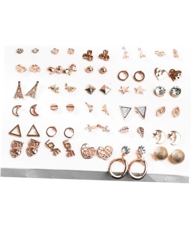 Adorainbow 30 Pairs Ladies Suits Stud Post Earrings for Women Moon Earrings Gold Filled Earrings Womens Earrings Animal Moon Star Shape Earrings Geometric Ear Rings Miss Small and Fresh - Buy Online on GoSupps.com