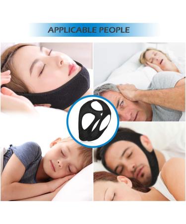 Anti Snoring Chin Strap - Adjustable, Comfortable, Professional Stop Snoring Device for Men, Women, and Kids - Black 1pc - Buy Online on GoSupps.com