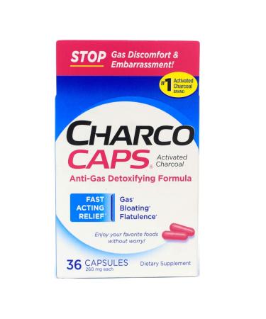 CharcoCaps Anti-Gas Formula Capsules 36 ea
