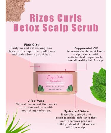 Rizos Curls Detox Scalp Scrub - 8.4fl oz | Gentle Exfoliation for Healthy Hair - Buy Online on GoSupps.com