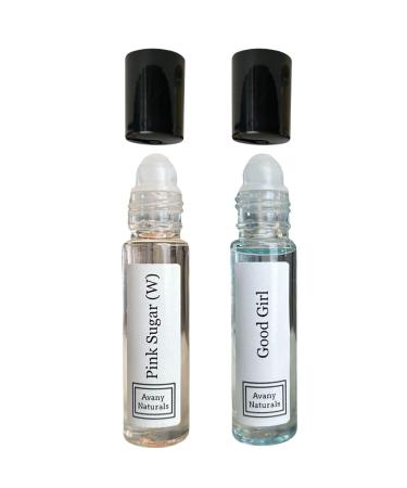 Perfumed Body Oil Samples - Mini Perfumes Women Rollerball Fragrance Oil Small Perfume for Woman Travel Size Cologne 2 pc (Sweet Duo)