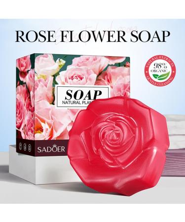 Natural Herbal Essence Soap Flower Essential Oil Soap Shower Herbal Plant Essential Oil Soap Rose Soap Bathing Soap Fragrance Soap for Bride Baby Body Spa Wedding 100g Type 12 - Buy Online on GoSupps.com