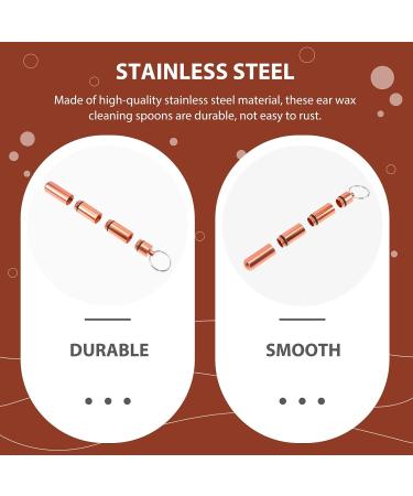 Stainless Steel Ear Cleaning Kit - SOLUSTRE Ear Cleaner Set with Ear Picks and Spoons for Effective Earwax Removal - Buy Online on GoSupps.com