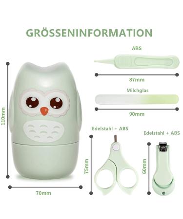 Voarge Baby Nail Care Set - Safe Newborn Manicure Kit with Scissors Tweezers & Nail Files in Sweet Owl Gift Packaging (Blue) - Buy Online on GoSupps.com
