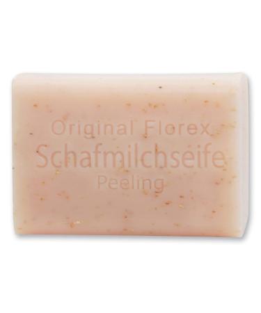 Florex Florex Sheep Milk Soap - Exfoliating with Pink Poppy - Premium Quality Soap with Exfoliating Effect Massages Skin 100g