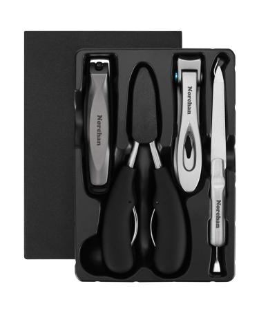 Norchan Large Nail Clippers Set, 5 Pcs Sharp Toenail and Fingernail Clippers for Men and Women ( Premium, Big Size, Heavy-Duty Design )