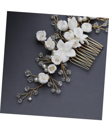 Ipetboom Tiara Polymer Clay Crystal Head Ornaments Flower Hair Comb Mori Hair Comb The Flowers Hairpin Bridal Headdress Bridal Hair Accessory Crystal Hair Comb Headgear Hair up Bride Hanfu - Buy Online on GoSupps.com