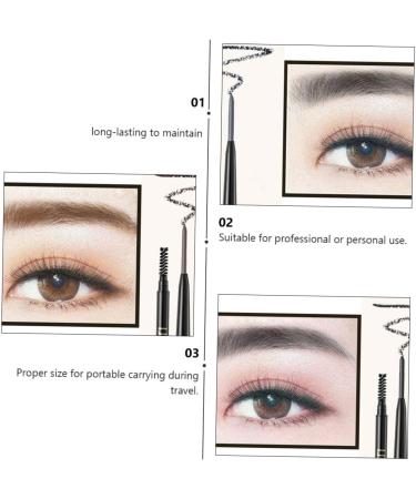 Healvian 2 1 Eyebrow Makeup Tools Eyebrow Liner Keychain Comb Triangle Eyebrow Pencil Makeup Accessories 1 count (Pack of 1) Grey - Buy Online on GoSupps.com