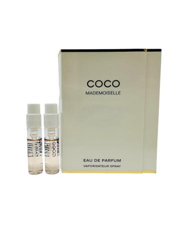2 Mademoiselle Eau De Parfum EDP Sample Vial 0.05 fl.oz./ 1.5ml each. Luxury sample vial for Women
