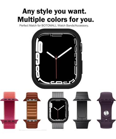 BOTOMALL Apple Watch Case 45mm Series 7/8 - Thin Lightweight Black TPU Bumper - Buy Online on GoSupps.com