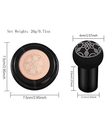 Moisturizing CC Cream & Mushroom Head Foundation Set | Long Lasting Matte Makeup | BliBling Concealer Duo - Natural Shade | 2PCS - Buy Online on GoSupps.com