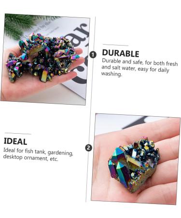 COHEALI 6 Pcs Colorful Crystal Clusters Fish Tank Decorations Meditation Crystals and Stones Crystal Gems Colorfulx3pcs 3X3CMx3pcs - Buy Online on GoSupps.com