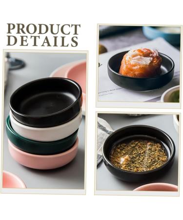 MAGICLULU 8 Pcs Sauce Dish Vinegar Dish Sauce Serving Sauce Bowls Relish Plate Small Ceramic Bowl Soy Sauce Dish Ingredient Bowls for Prep Sauce Seasoning Dish Fruit Seasoning re-usable 9X9X2.5CMx4pcs Blackx4pcs - Buy Online on GoSupps.com
