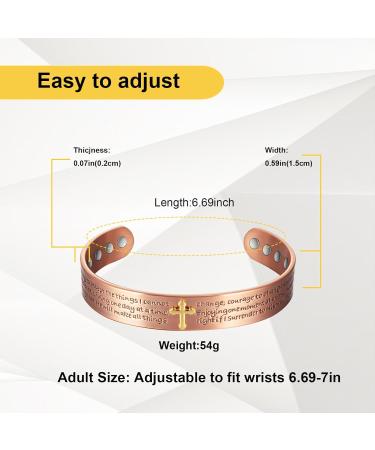 Shop Pure Copper Adjustable Christian Magnetic Bracelets for Men & Women | Fashion Jewelry Gifts - Buy Internationally - Buy Online on GoSupps.com