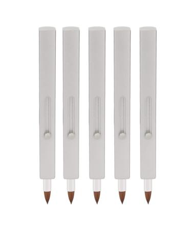 Lip Brush Retractable Portable Soft Makeup Brush Nylon Grey Shell