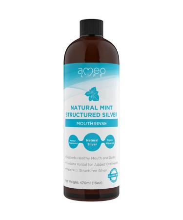 Structured Colloidal Silver Mouthwash Mint Flavor - All Natural Mouthwash with 10ppm Structured Silver for Bad Breath 16 oz - Buy Online on GoSupps.com