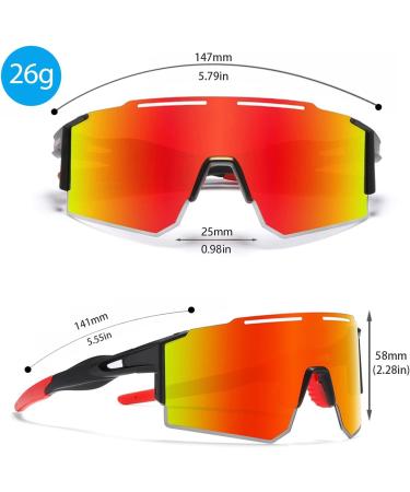 Buy Taisyanghao Polarized Sports Glasses for Men & Women - Lightweight UV400 Protection Durable TR90 Frame - Ideal for Cycling - Includes Hard Shell Case - Buy Online on GoSupps.com
