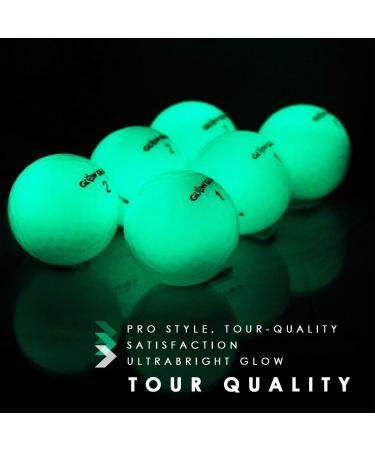 GlowGear Golf - GlowV1 Night Golf Balls with UV Flashlight  Glow in The Dark Golf Balls 2 Piece Construction with Tour Quality Compression Core  Urethane Skin  and Ultra Bright Glow 12 count - Buy Online on GoSupps.com