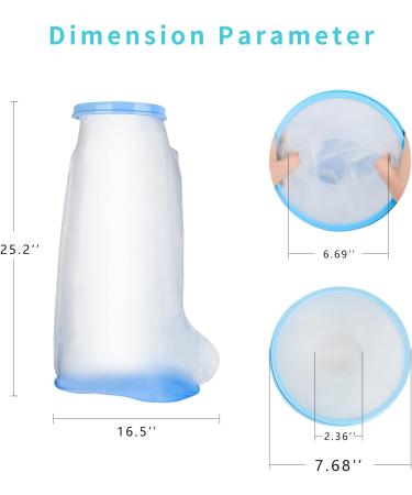 SUPERNIGHT Waterproof Leg Cast Cover - Adult Half Leg Bandage Protector for Leg and Foot Wounds | Anti-Slip Design | Watertight Cast Cover - Buy Online on GoSupps.com
