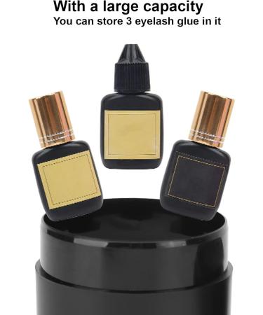 Sonew Optioanl Eyelash Glue Storage Negative Pressure Large Capacity Lash Extension Adhesive Container Jar for Eyelash Beauty Salon and DIY Artist Good Sealing Container for Eyelash(Black) - Buy Online on GoSupps.com