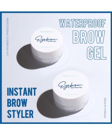 VANERIA 4pcs Eyebrow Kit - Brow Styling Soap Clear Gel Pomade Pencils & Brush - Long Lasting Fluffy Brows - Dark Brown - International Shipping - Buy Online on GoSupps.com