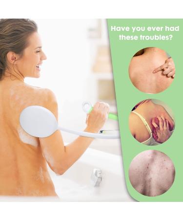 LYIGEOL 27.5 Back Bath Brush with Long Curved Handle - U-Shaped Body Scrubber for Elderly, Disabled, Post-Surgery, Limited Mobility - Buy Online on GoSupps.com