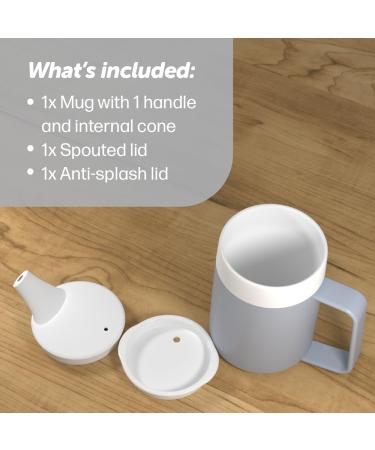 JFA Supplies 1 Handle 165ml Grey Adult Drinking Mug - Non Spill Cup - Buy Online on GoSupps.com