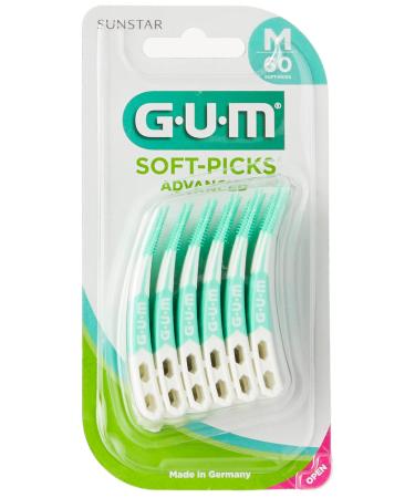 GUM 650 SOFTPICKS Advanced Regular 60 pieces Green/White Standard