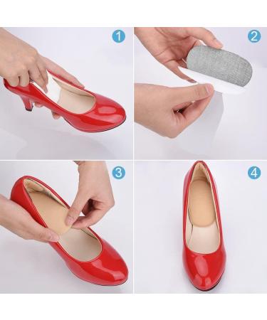 SOUMIT Memory Foam Heel Protection Pads - 4 Pairs of Sticky Foot Care Liners for High Heels | Comfortable & Durable | Black & Beige Options Available - Buy Online on GoSupps.com